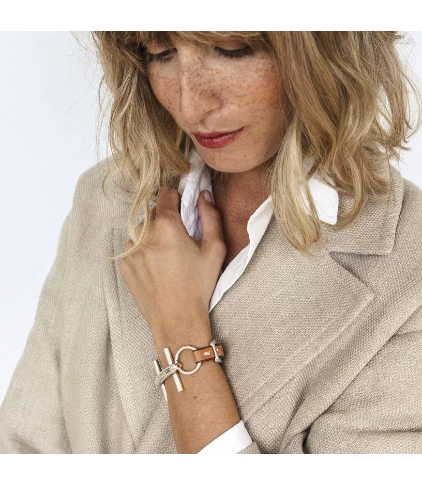 Pulsera Bit St. Moritz CXC, en metal bañado en plata.