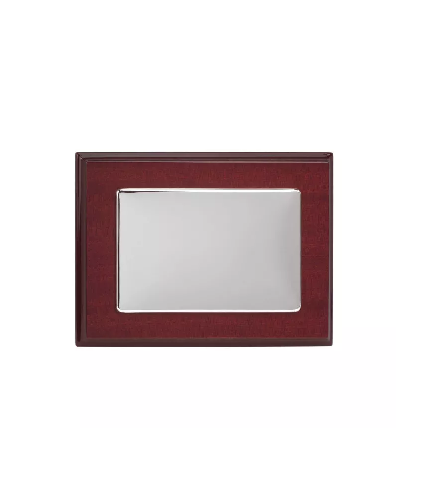PLACA CONMEMORATIVA EN ALPACA PLATEADA MODELO LISO BRILLO P-4000