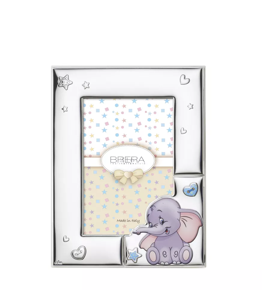 MARCO EN METAL PLATEADO MODELO ELEFANTE REFERENCIA E209