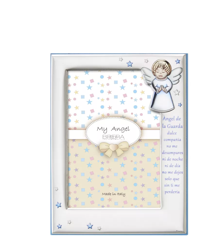 MARCO EN METAL PLATEADO MODELO ANGEL DE LA GUARDA REFERENCIA E235