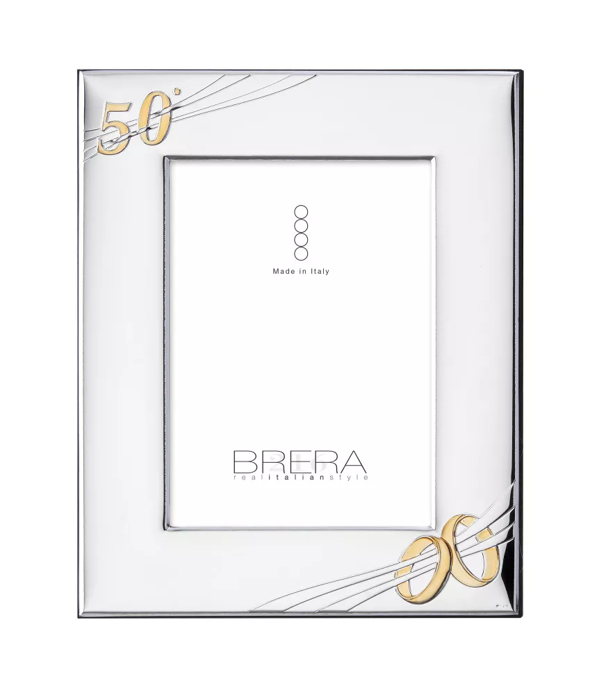MARCO PLATEADO MODELO AROS BODA (50 ANIVERSARIO) REFERENCIA E140/6-50