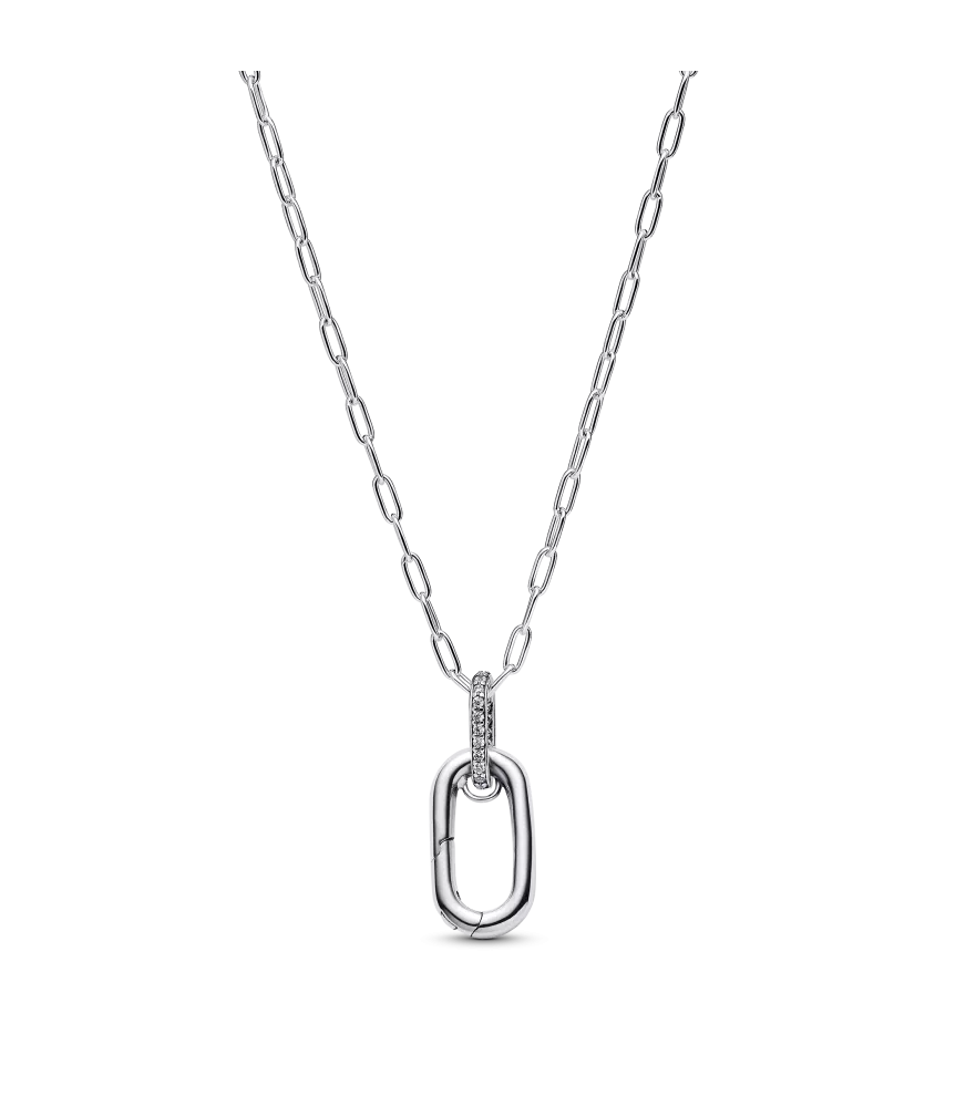 Collar en plata de ley Pandora ME Link Grande que se abre