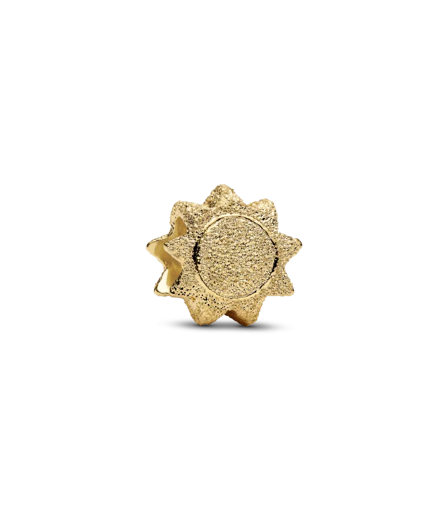 Charm Mini con un recubrimiento en oro de 14k Sol Textura