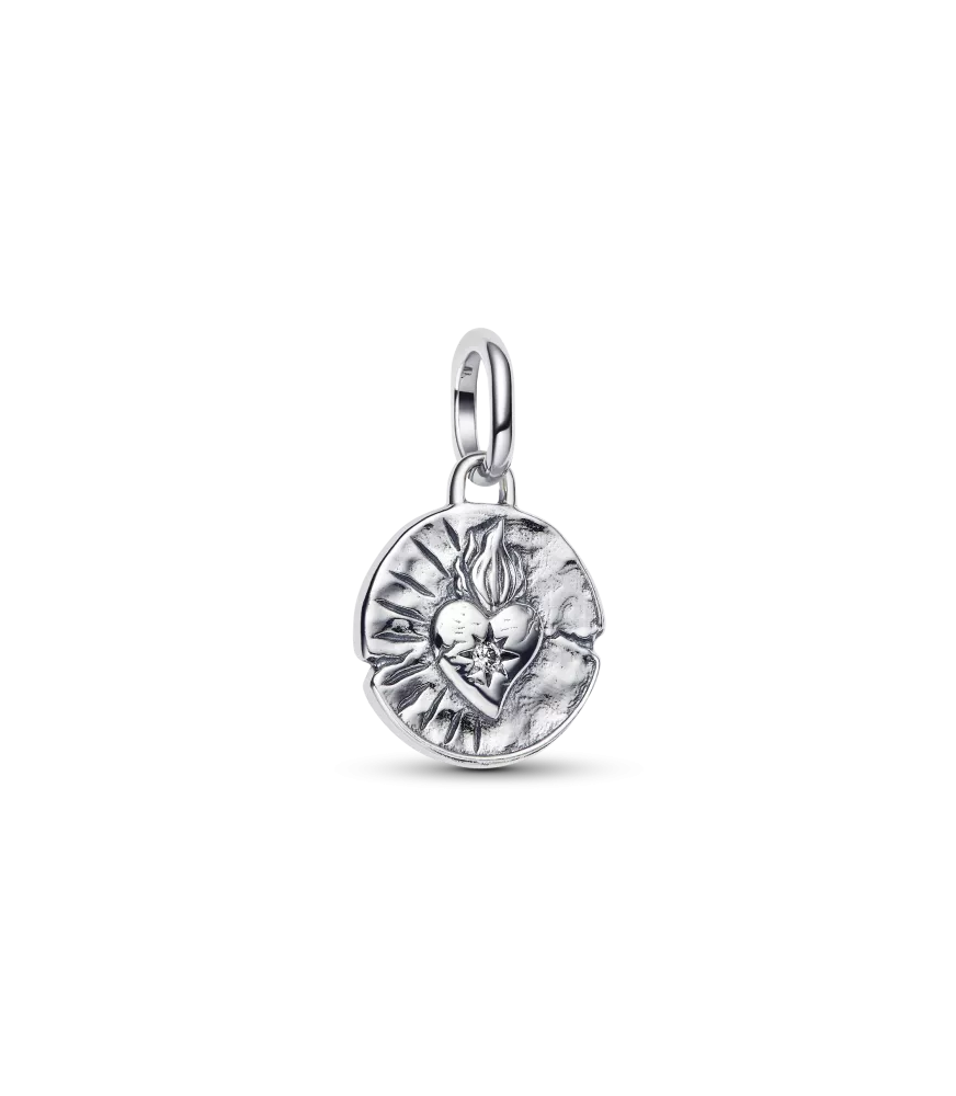 Charm Medallón en plata de primera ley Corazón
