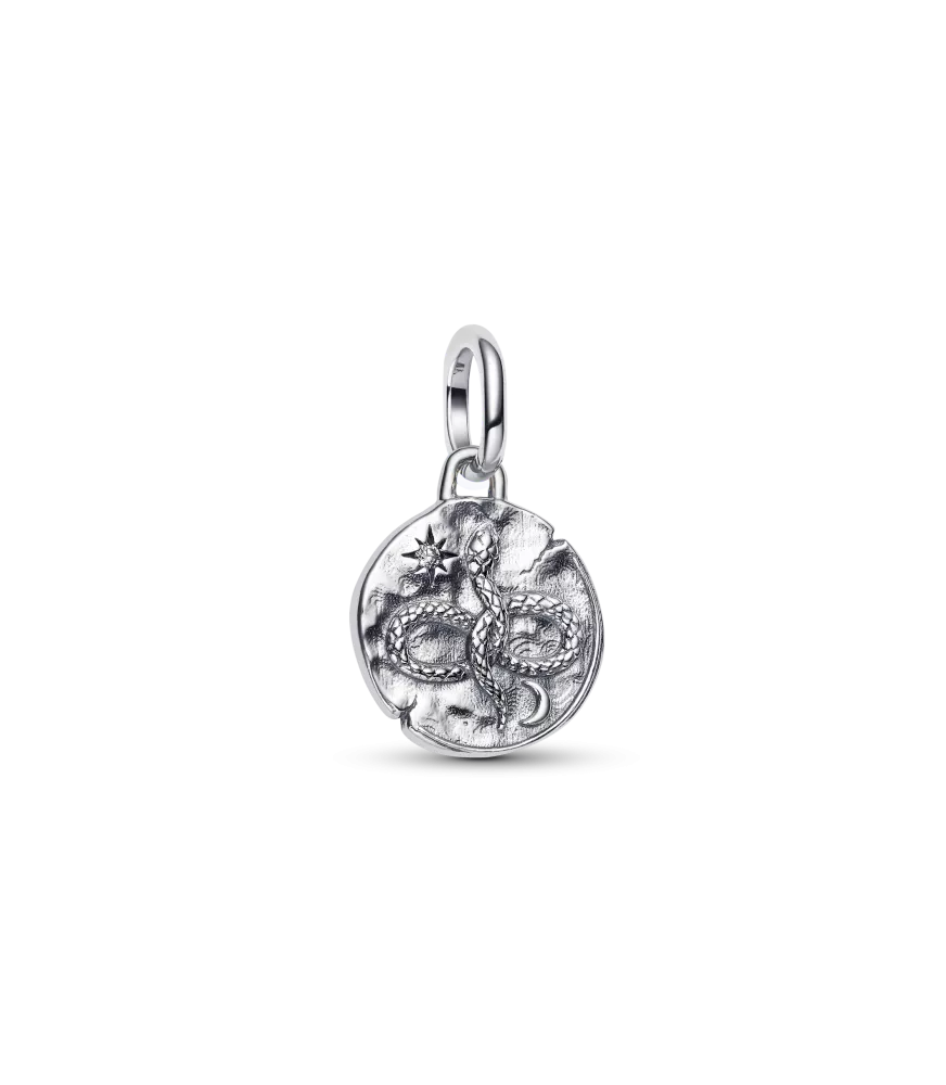 Charm Medallón en plata de primera ley Serpiente Infinita