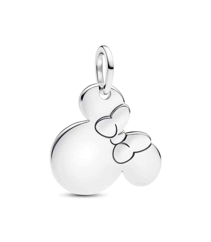Charm colgante en plata de primera ley Grabable Minnie Mouse de Disney