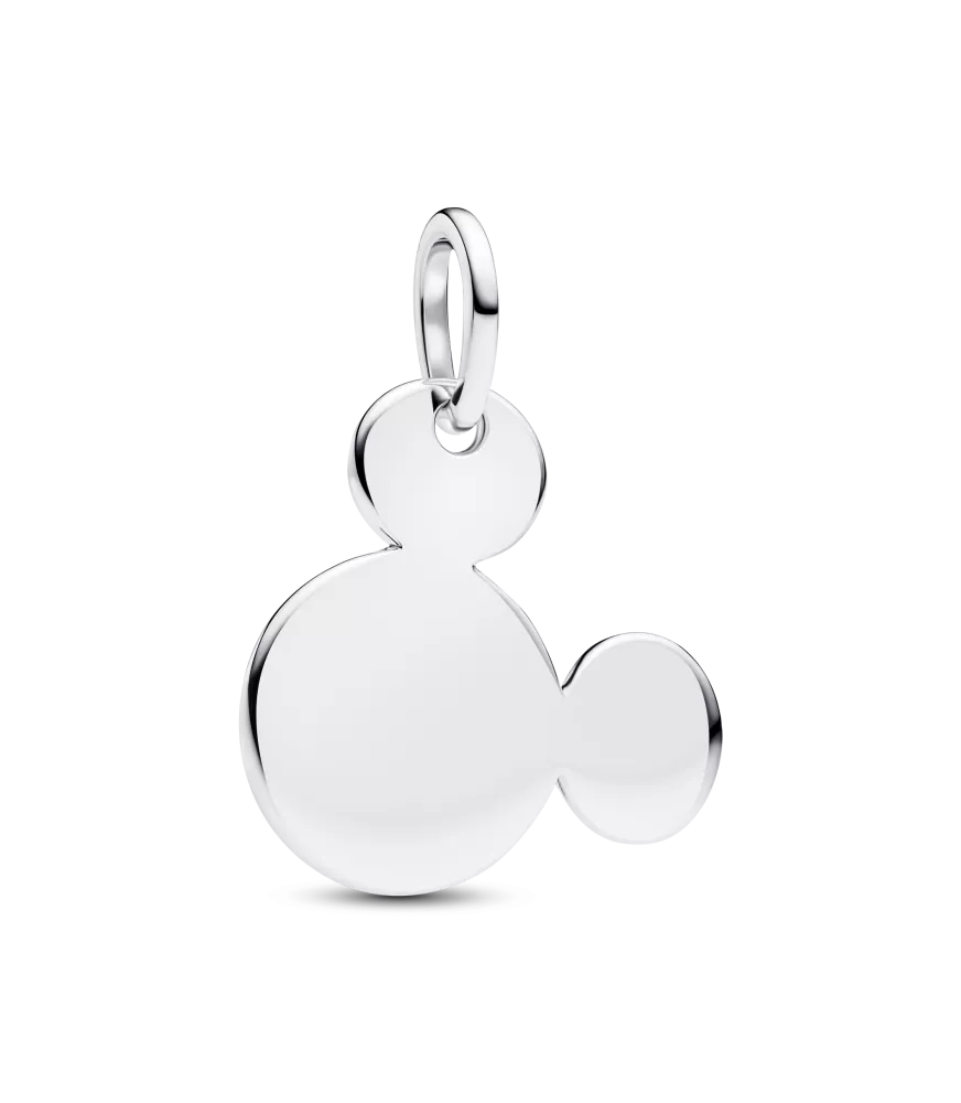 Charm colgante en plata de primera ley Grabable Mickey Mouse de Disney