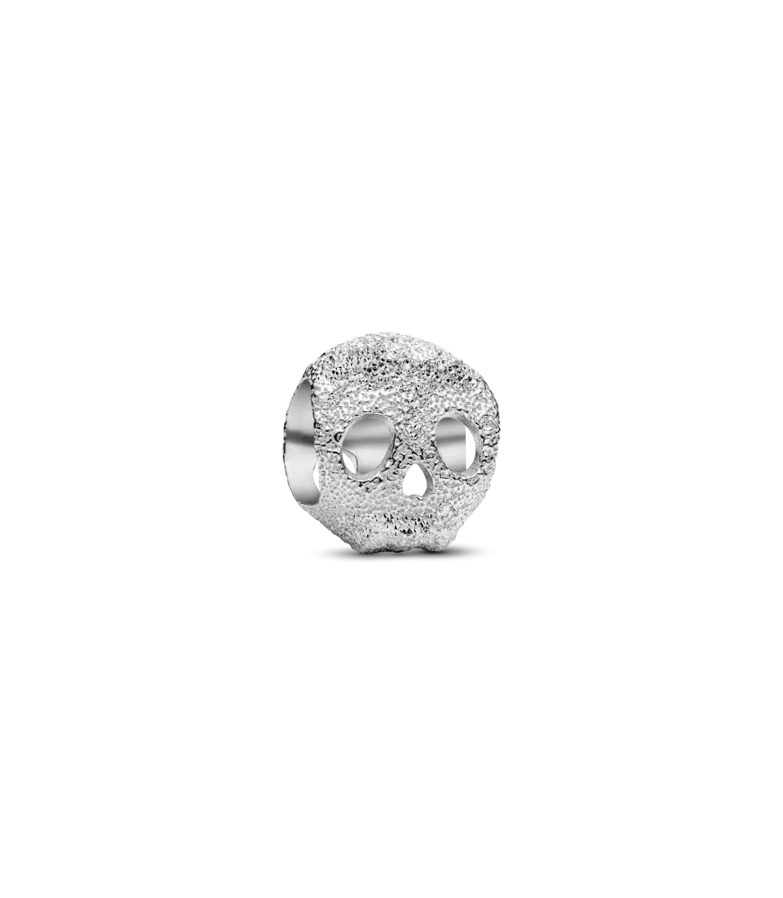 Charm mini en plata de primera ley Calavera Textura