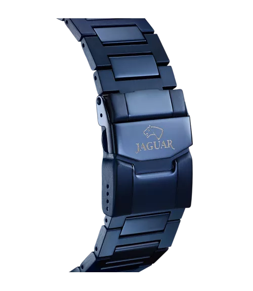 Reloj Jaguar Executive azul, hombre, cuarzo suizo ,analógico, 3 agujas, calendario y cronógrafo.