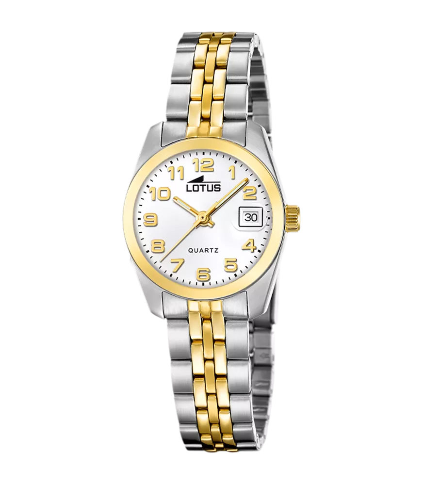 Reloj Lotus Old Money mujer, cuarzo, analógico, 3 agujas y calendario.