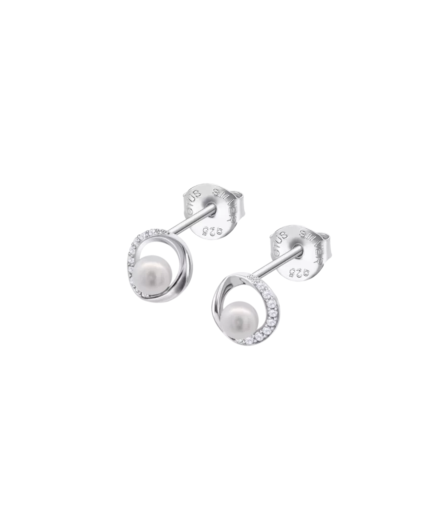 Pendientes Lotus Silver Pearls para mujer. LP3898-4/1