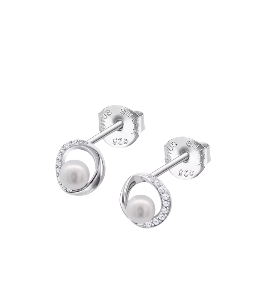 Pendientes Lotus Silver Pearls para mujer. LP3898-4/1