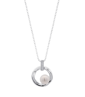 COLLAR LOTUS SILVER PEARLS...