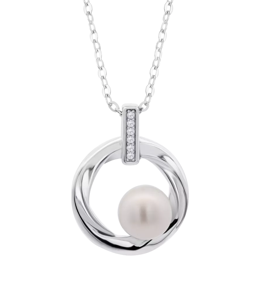 Collar Lotus Silver Pearls para mujer. LP3902-1/1