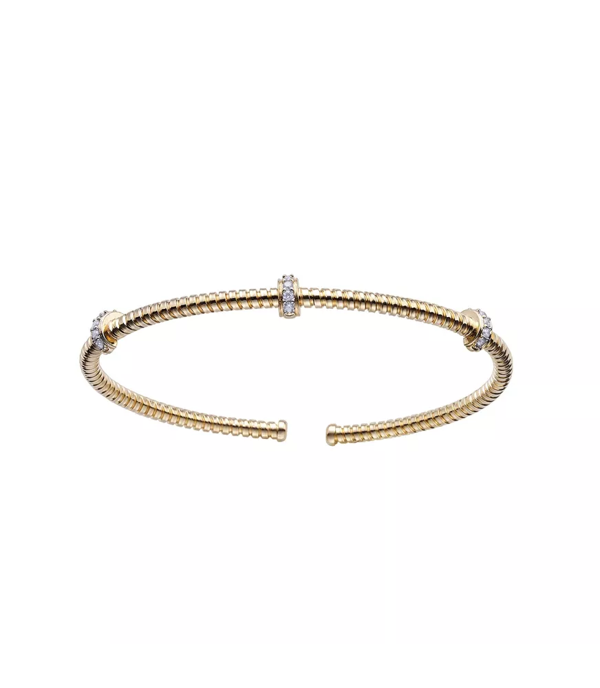 Brazalete Tubogas de Duran Exquse en plata dorada. 00513381