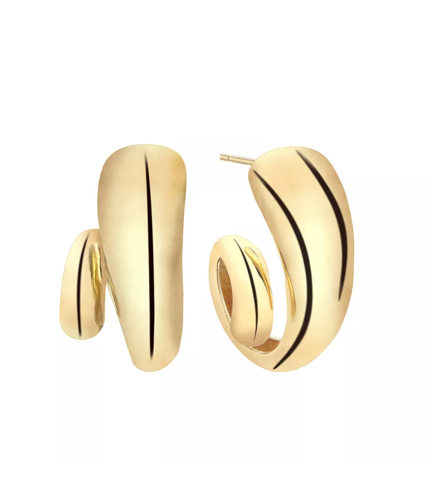 Pendientes Caracola de Duran Exquse en plata dorada. 00513468