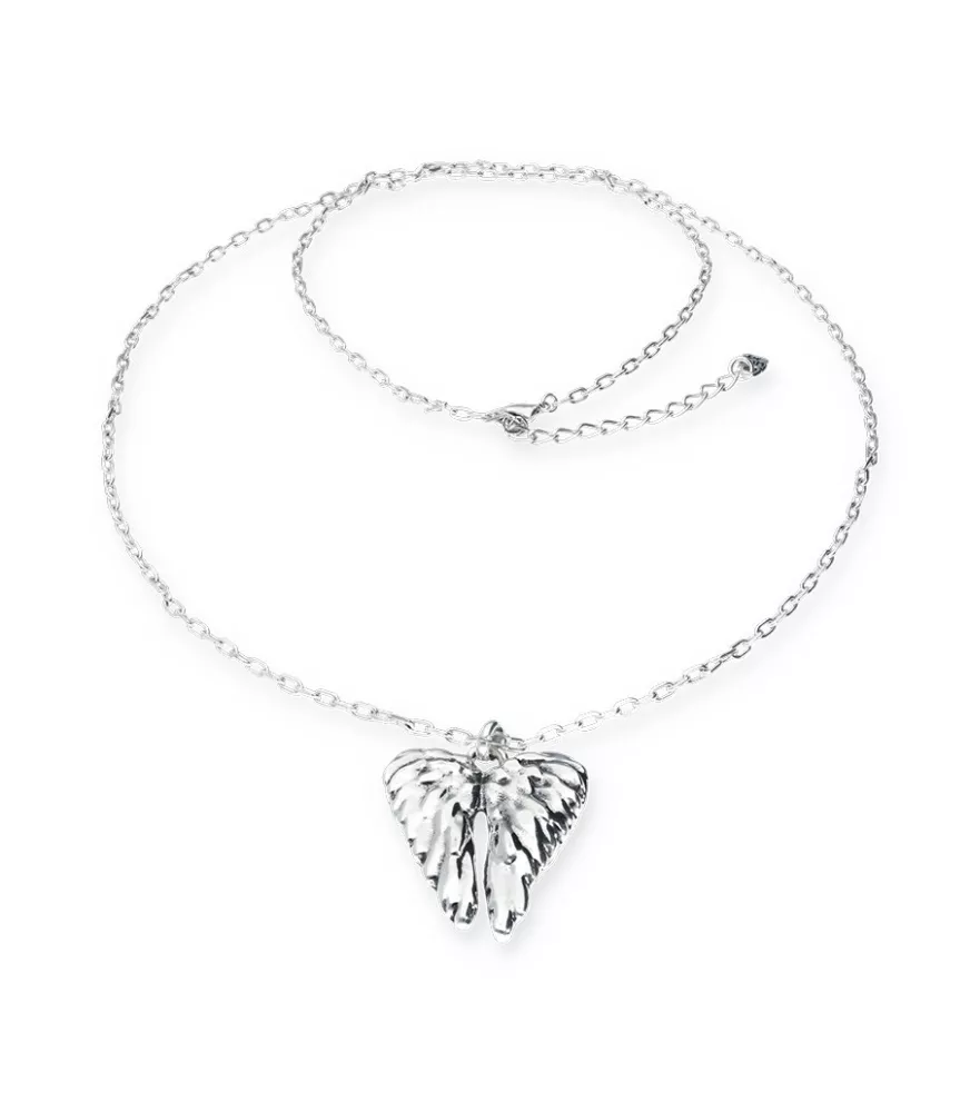 Collar largo Ser Invencible UNOde50, en metal bañado en plata.