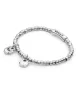 Pulsera Amor Sellado UNOde50, en metal bañado en plata