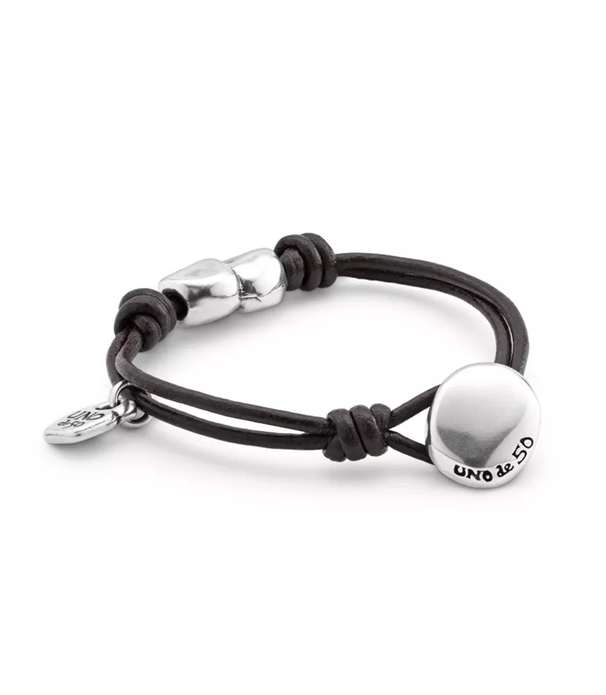 Pulsera Cupido UNOde50, en metal bañado en plata