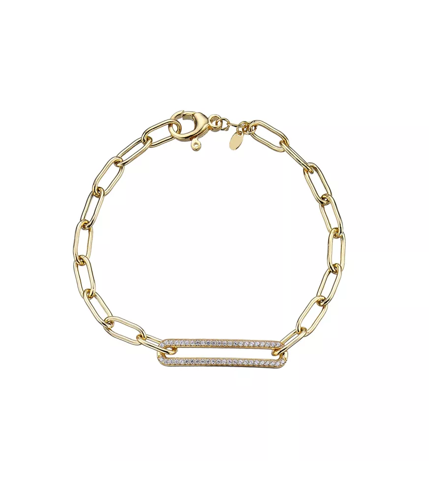 Pulsera Links de Duran Exquse en plata dorada. 00512960