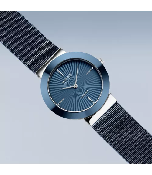 Reloj Bering Ceramic Diamond Azul mujer 11435-307