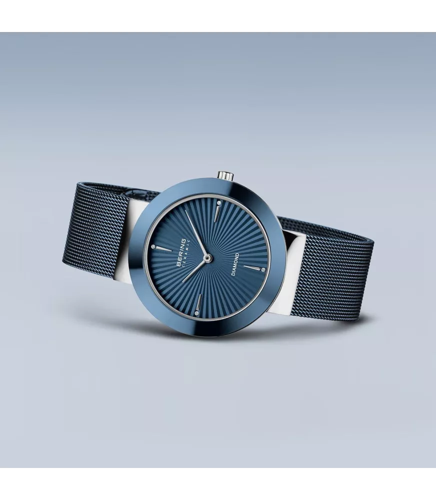 Reloj Bering Ceramic Diamond Azul mujer 11435-307