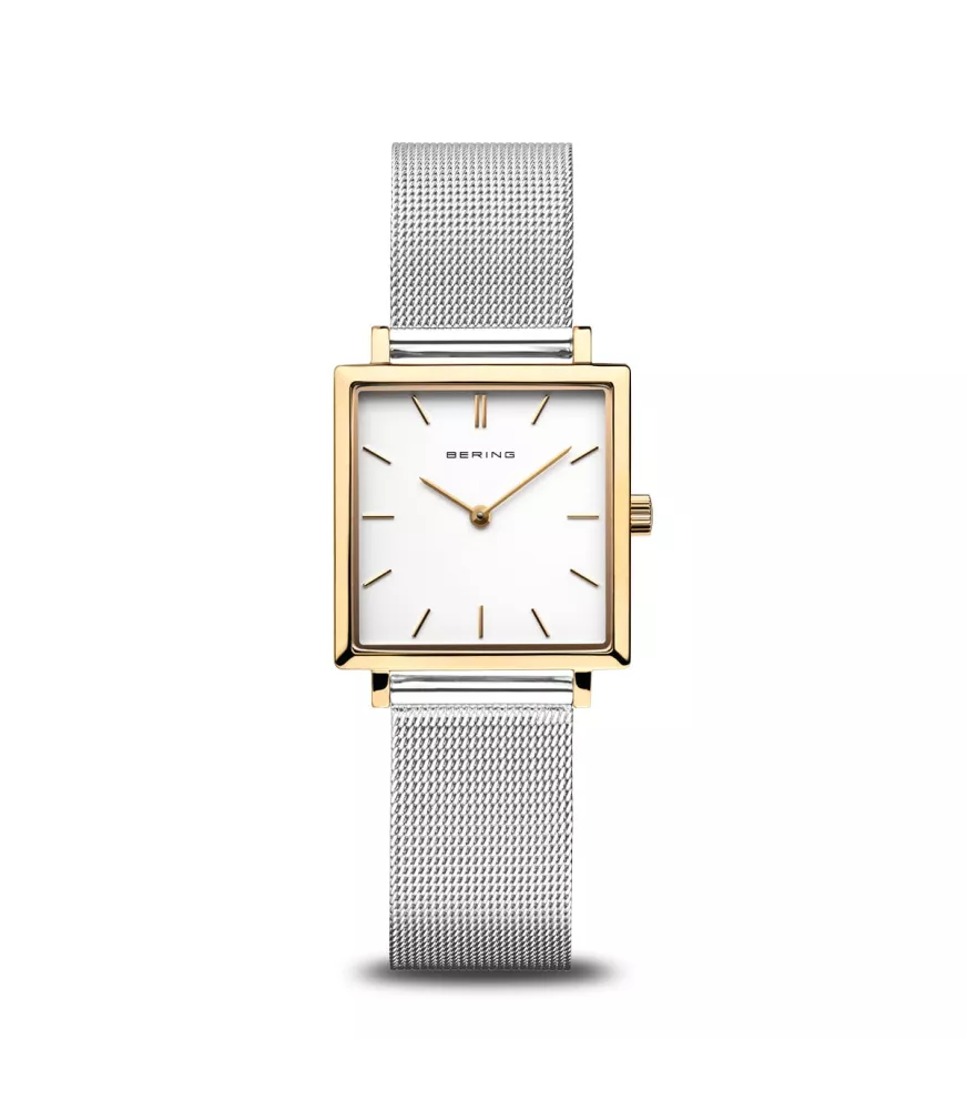 Reloj Bering mujer cuadrado 18226-010 con brazalete de malla milanesa.