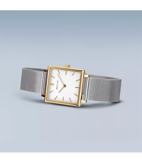 Reloj Bering mujer cuadrado 18226-010 con brazalete de malla milanesa.