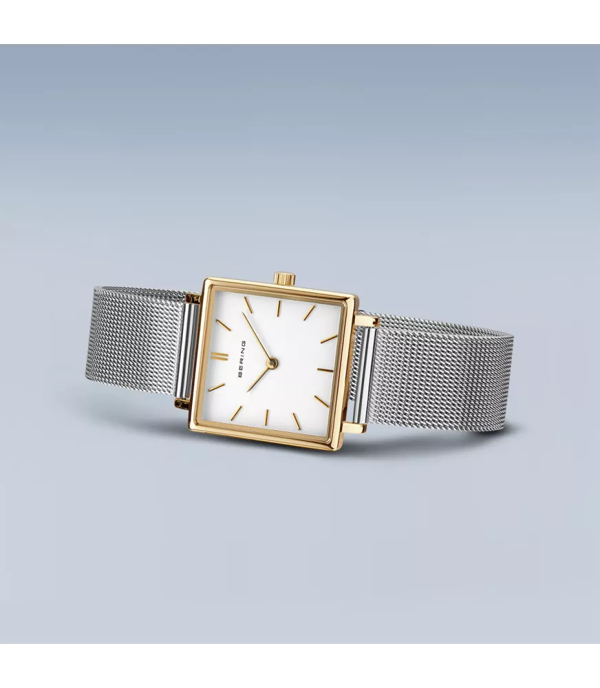 Reloj Bering mujer cuadrado 18226-010 con brazalete de malla milanesa.