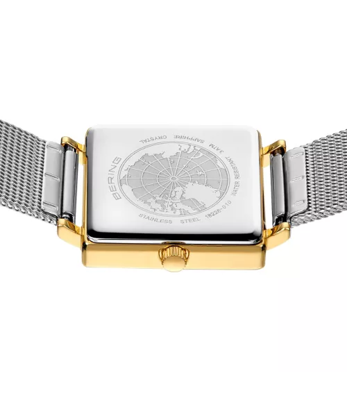 Reloj Bering mujer cuadrado 18226-010 con brazalete de malla milanesa.