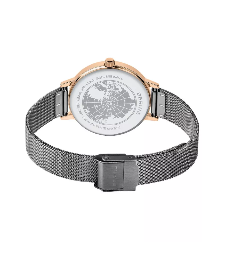 Reloj Bering mujer clásico y minimalista oro rosa. 13434-369