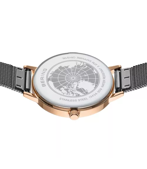 Reloj Bering mujer clásico y minimalista oro rosa. 13434-369