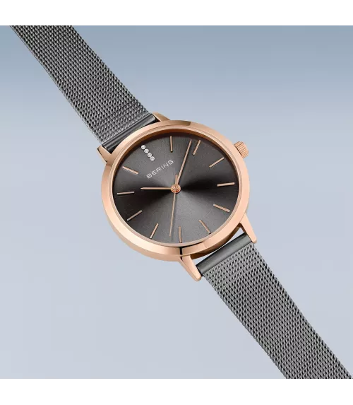 Reloj Bering mujer clásico y minimalista oro rosa. 13434-369