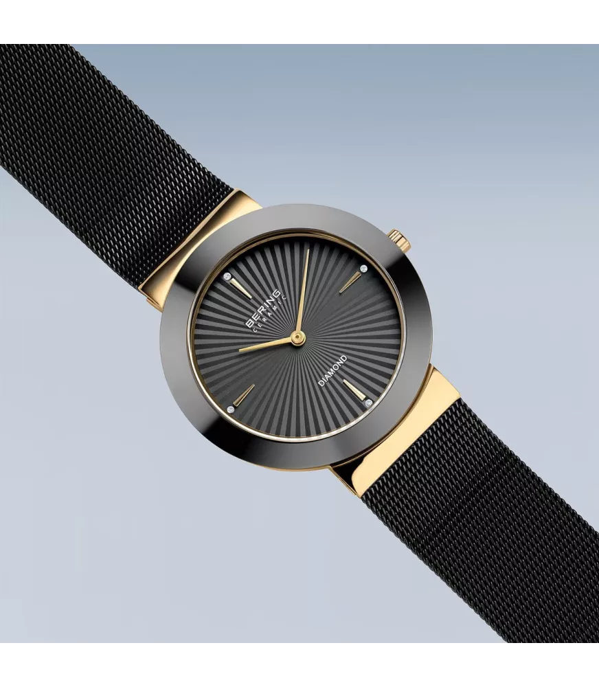 Reloj Bering Ceramic Diamond Negro mujer 11435-132