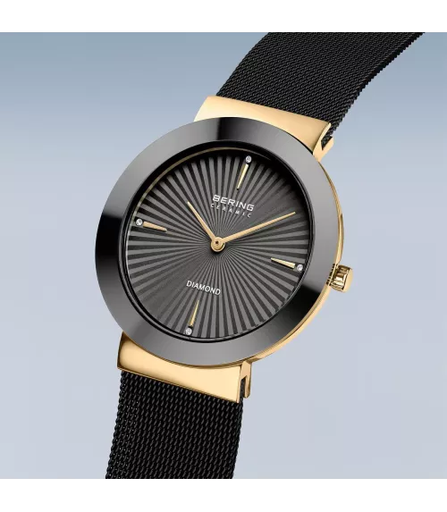 Reloj Bering Ceramic Diamond Negro mujer 11435-132