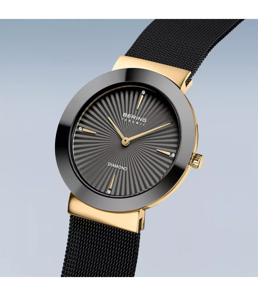 Reloj Bering Ceramic Diamond Negro mujer 11435-132