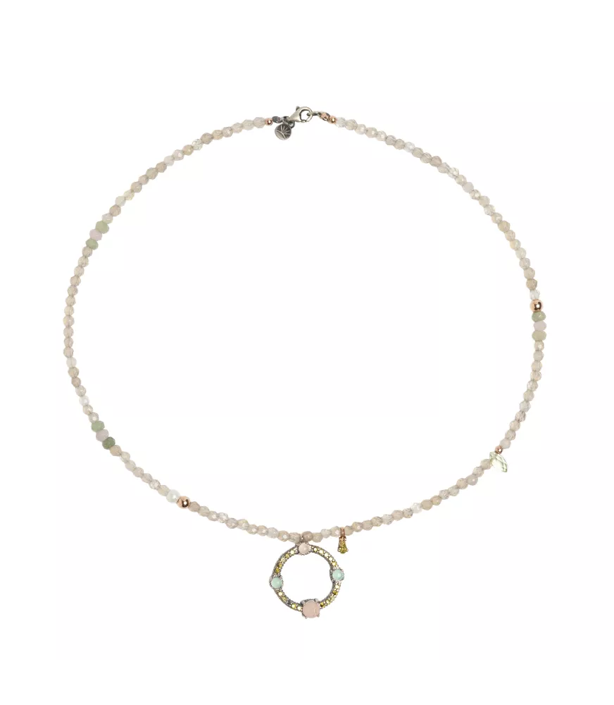 Colgante Nicole Facé plata y cuarzos. CL065481/15