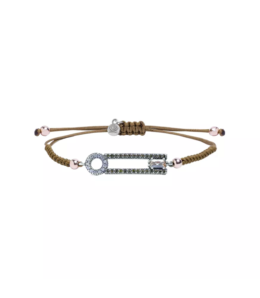 Pulsera Chloé Parallèle Baguette plata y circonitas. PU065422
