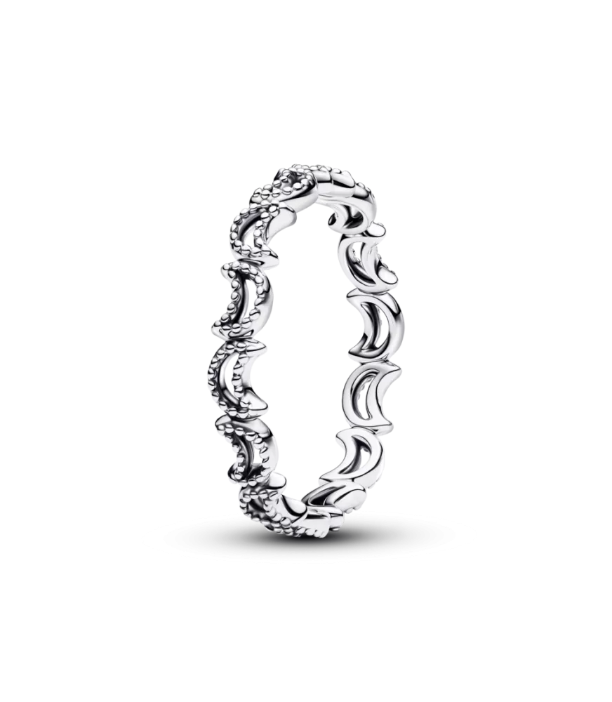 Anillo en plata de ley Luna Creciente