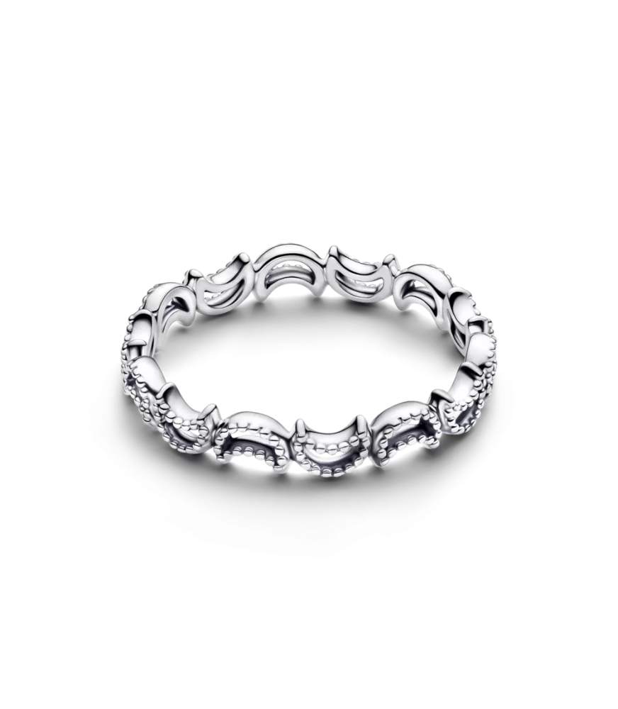 Anillo en plata de ley Luna Creciente