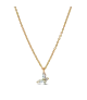 Collar con un recubrimiento en oro de 14k Mariposa