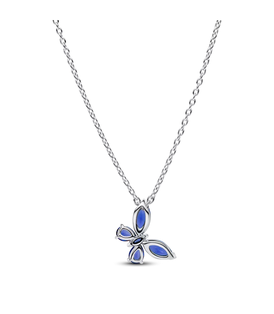 Collar en plata de ley Mariposa Azul