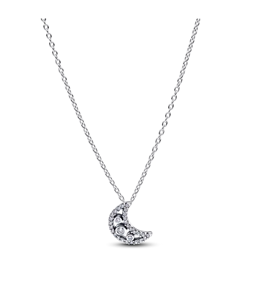 Collar en plata de ley Luna Creciente