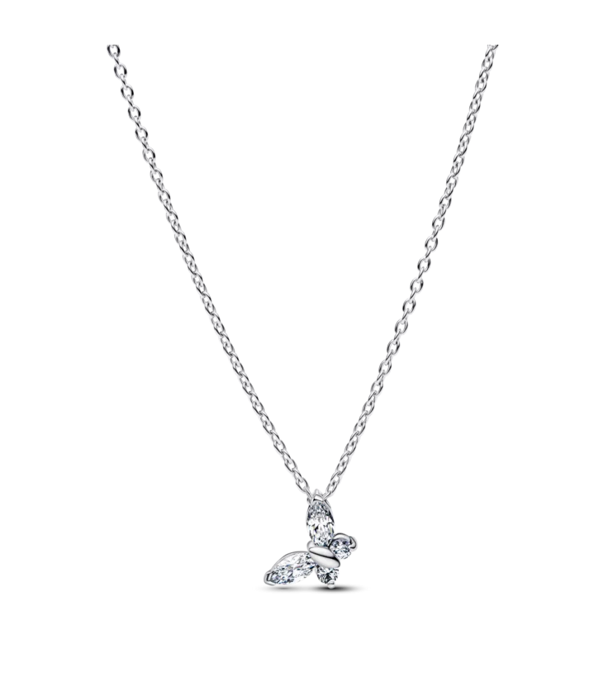 Collar en plata de ley Mariposa 