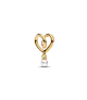 Charm con un recubrimiento en oro de 14k Corazón Envuelto 