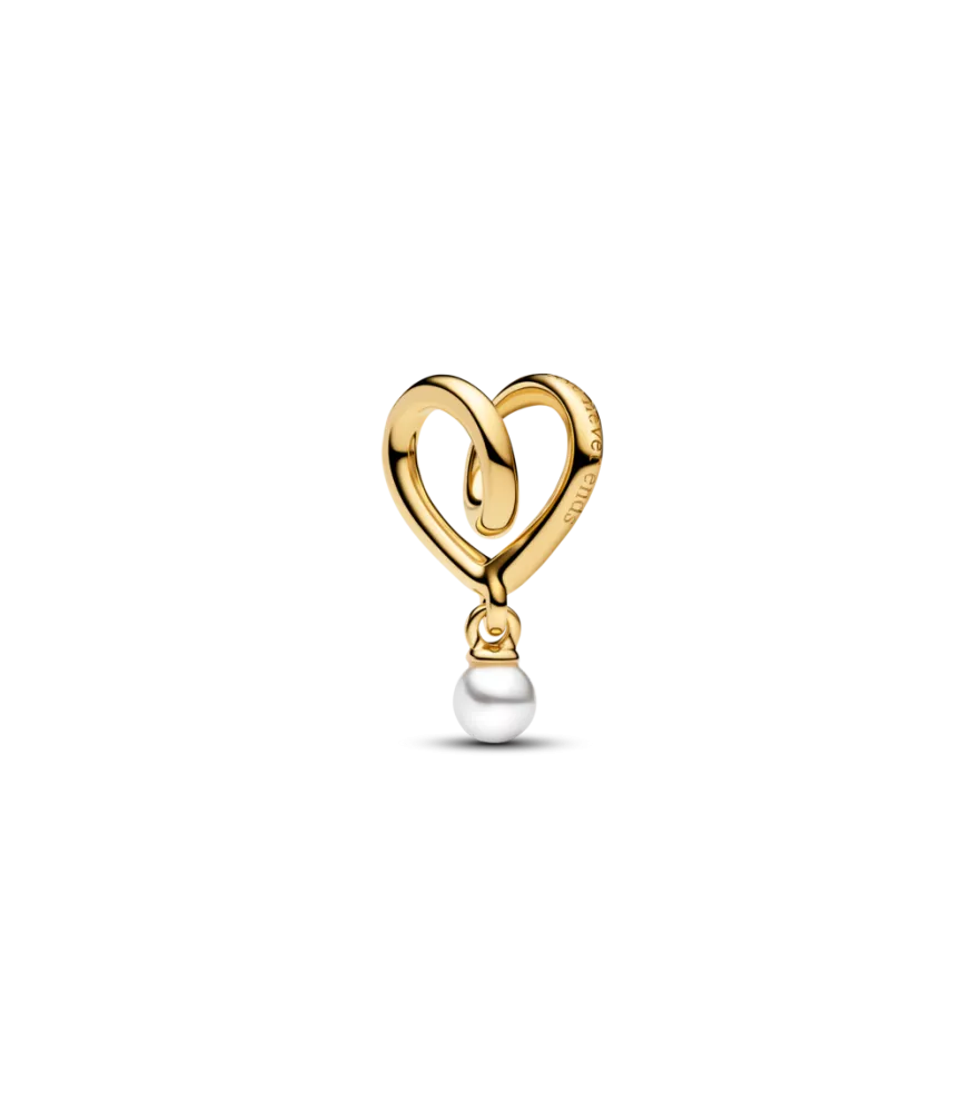 Charm con un recubrimiento en oro de 14k Corazón Envuelto 