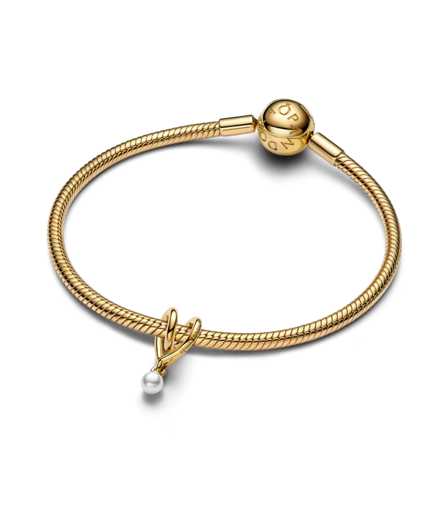 Charm con un recubrimiento en oro de 14k Corazón Envuelto 