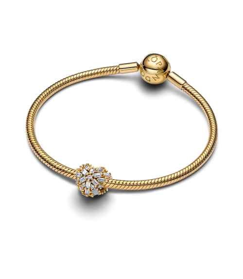 Charm con un recubrimiento en oro de 14k Corazón Brillante
