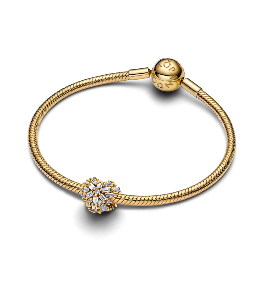 Charm con un recubrimiento en oro de 14k Corazón Brillante