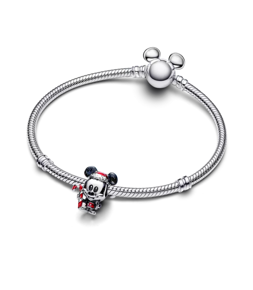 Charm en plata de ley Mickey Mouse Navideño de Disney